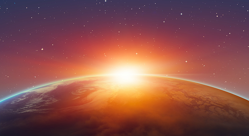 The sun is rising